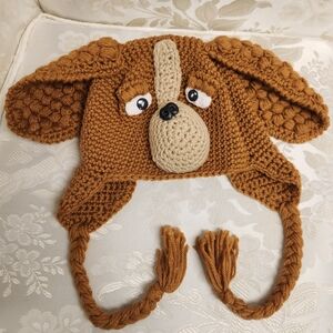 Crochet Puppy dog Cocker Spaniel Kids hat - Child Size